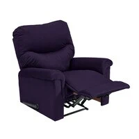 In House Velvet Classic Recliner Chair - Dark Purple - NZ110