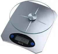 Generic Digital Electronic Kitchen Scale Food Liquids Flour Scale Glass Top From 1G To 5Kg Silver