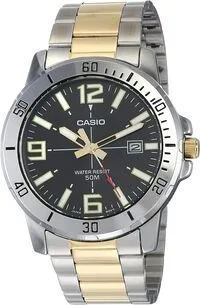 Casio Mens Quartz Watch, Analog Display And Stainless Steel Strap MTP-VD01SG-1BVUDF