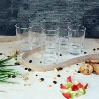 Royalford Rf1385-Gt6 265ml 6Pcs Glass - Water Cup Drinking Glass, Ideal For Party Picnic Bbq Camping Garden, Ideal For Water Wine Whisky Drinking & More