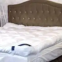 In House Two Layers Super Microfiber Mattress Topper 14cm With Rubber Corners Edges - White - 200x160cm