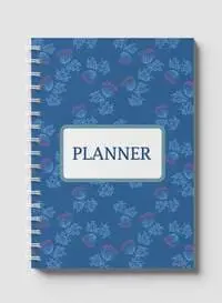 Lowha Spiral Notebook With 60 Sheets And Hard Paper Covers With Floral Planner Design, For Jotting Notes And Reminders, For Work, University, School