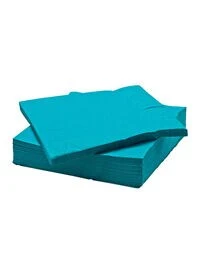 Generic 50-Piece Paper Napkin Blue 40 cm