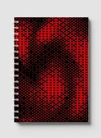 دفتر لوها الحلزوني مع 60 ورقة وأغطية ورقية صلبة بتصميم نصف دوامة باللون الأحمر، لتدوين الملاحظات والتذكيرات، للعمل والجامعة والمدرسة