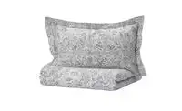 Duvet cover and pillowcase, white/grey150x200/50x80 cm