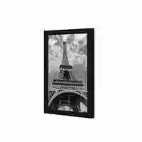 Lowha Eiffel Tower Illustration Wall Art Wooden Frame Black Color 23X33cm