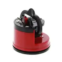 Knife Sharpener With Suction Pad Red