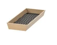 Tray with spice rack, light bamboo/anthracite20x50 cm