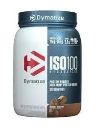 Dymatize ISO 100 مسحوق البروتين المتحلل 100% بروتين مصل اللبن المعزول، الشوكولاتة الذواقة، 1.3 رطل