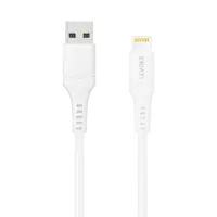 كابل Levore USB إلى Lightning معتمد من MFI TPE بطول 1 متر - أبيض