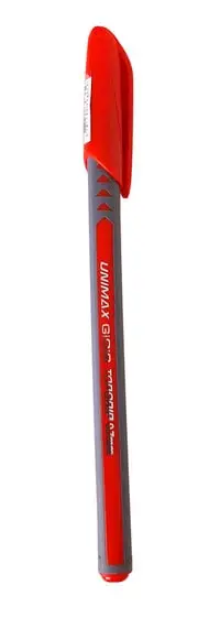 مجموعة أقلام حبر جاف يوني ماكس 12 قطعة Topgrip 0.7 مم، أحمر