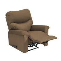 In House Velvet Classic Recliner Chair - Light Brown - NZ110