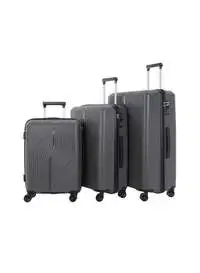Parajohn Lightweight 3-Pieces ABS Hard Side Travel Luggage Trolley Bag Set With Lock For Men / Women / Unisex Hard Shell Strong