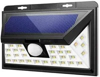 Generic 34 مصباح حائط بالطاقة الشمسية LED مقاوم للماء في الهواء الطلق بزاوية واسعة