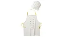 Generic Children's Apron With Chef's Hat, White /Yellow
