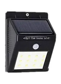 Generic LED Solar Sensor Wall Light Black