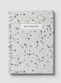 Lowha Spiral Notebook With 60 Sheets And Hard Paper Covers With Terrazzo Style Design, For Jotting Notes And Reminders, For Work, University, School