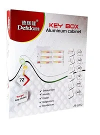 Defelom Aluminium Cabinet Key Box, 72 Hanger Key Chains