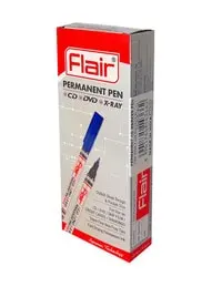 Flair Permanent Pen Set of 10 Pieces, Blue