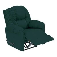In House Velvet Classic Recliner Chair - Dark Green - NZ100