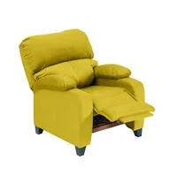 In House Velvet Classic Recliner Chair - Gold - NZ71