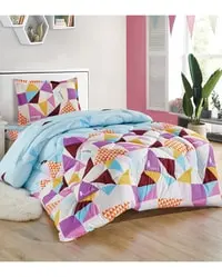 طقم لحاف سرير أطفال مطبوع 3 قطع من سليب نايت، مقاس مفرد 160 × 210 سم للبنات والأولاد، متعدد الألوان