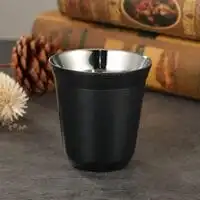 Coffee cup vacuum stainless stee 80ml black