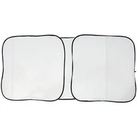 Generic Universal Car Sunshade Collapsible Auto Windshield Sunscreen, White Cotton Material Size Medium, 148 X 70 cm