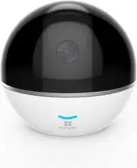 Ezviz C6Tc ، كاميرا أمان منزلية ذكية 1080P Wifi ، كاميرا مراقبة مع تتبع الحركة ، دوران 360 درجة ، محادثة ثنائية الاتجاه ، رؤية ليلية رائعة ، أبيض Cs-Cv248-A0-32Wfr