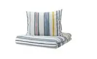 Duvet cover and pillowcase, stripe pattern/multicolour150x200/50x80 cm