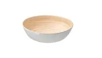 Serving bowl, bamboo/white30 cm