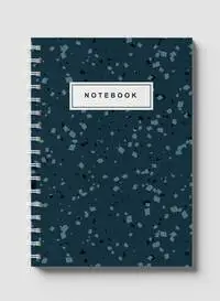 Lowha Spiral Notebook With 60 Sheets And Hard Paper Covers With Terrazzo Abstract Design, For Jotting Notes And Reminders, For Work, University, School