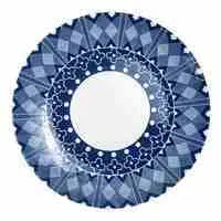 Coupe Shape Dinner Plate, Blue 27cm