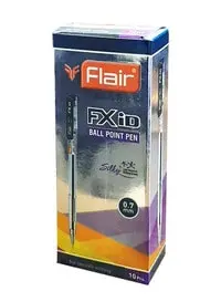 قلم حبر جاف Flair FX Id، 50 قطعة، حامل مربع، أسود