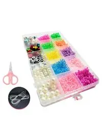 Rolly Toys Colourful Bracelet Beads And A-Z Alphabet Letter Art Starter DIY Bead Making Kit For Kids