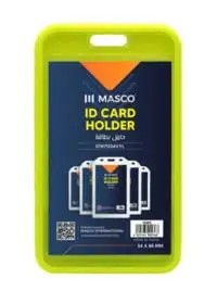 Masco 5-Piece Vertical ID Card Holder Green One sided