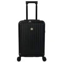 Morano Cabin Luggage Carry-On Trolley Bag With 4 Spinner Wheels TSA Lock, 20 Inch (Black)