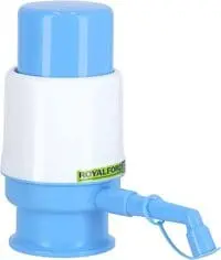 Royalford Rf9964 Water Pump - Dolphin Water Pump Water Bottles Pump Manual Water Bottle Pump, Easy Drinking Water Pump, Easy Portable Manual Hand Press Dispenser Water Pump White & Blue