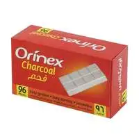Orinex charcoal silver cubes 96 pieces