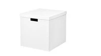 Storage box with lid, white32x35x32 cm