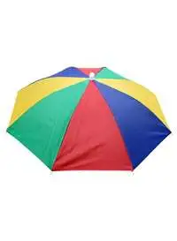 Generic مظلة رأس قابلة للطي بأربعة ألوان متعددة الألوان