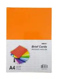 Masco 50-Sheets A4 Plain Brief Card Paper, Orange