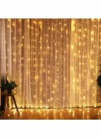 DLC Decoration Curtain Strings LED Light White 2.4X3X3Meter