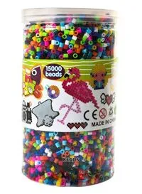 Rally 15000 Pcs Acrylic Candy Colors Pony Beads Bulk For Arts Craft Bracelet Necklace Jewelry Making Earring Hair Braiding