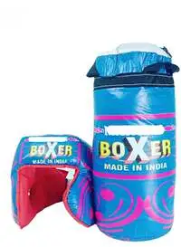 Child Toy Boxing Bag With Gloves And Helmet For Kids-Large