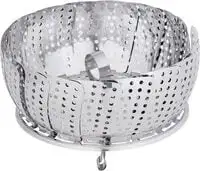 Royalford Steamer Basket, Stainless Steel Steam Dry And Store, Rf10778, Multipurpose Folding Steamer Insert Fits Various Size Pot And Instapot Pressure Cooker, Silver