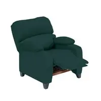 In House Velvet Classic Recliner Chair - Dark Green - NZ71