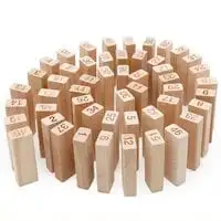 Generic لعبة تكديس مكعبات خشبية للبرج - 51 قطعة