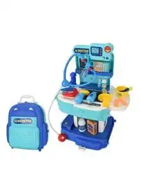 Rally 31 Pcs Doctor Suitcase Set 2 In 1 School Bag Turn Into Doctor Play Set Pretend Play