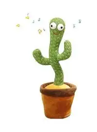 Xiuwoo Electric Dancing Cactus Plant Stuffed Toy Beautiful And Cute Eyes With Music